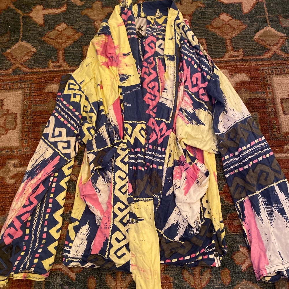 Kimono style wrap sweater